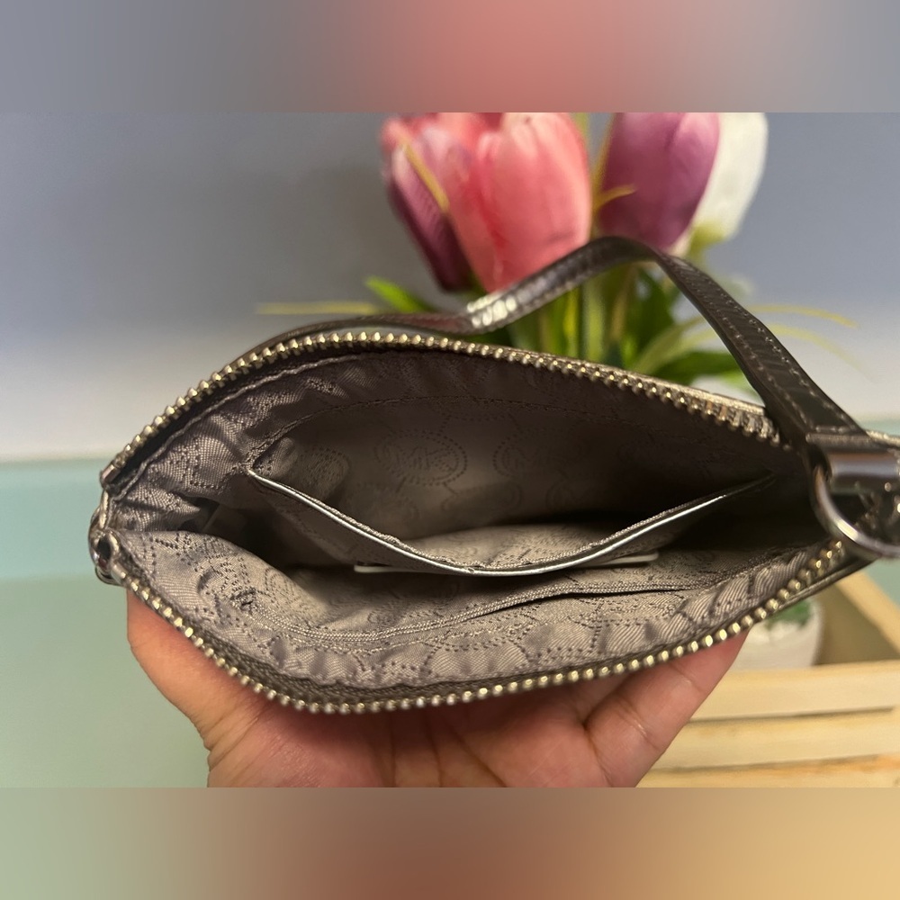 SOLD Michael Kors Metallic Silver Wristlet - Picture 8 of 10